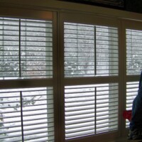 wood white blinds shutters