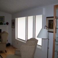 cellular shade custom cornice white wood