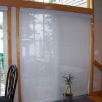 white shade door