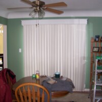 vertical blind white doorwall